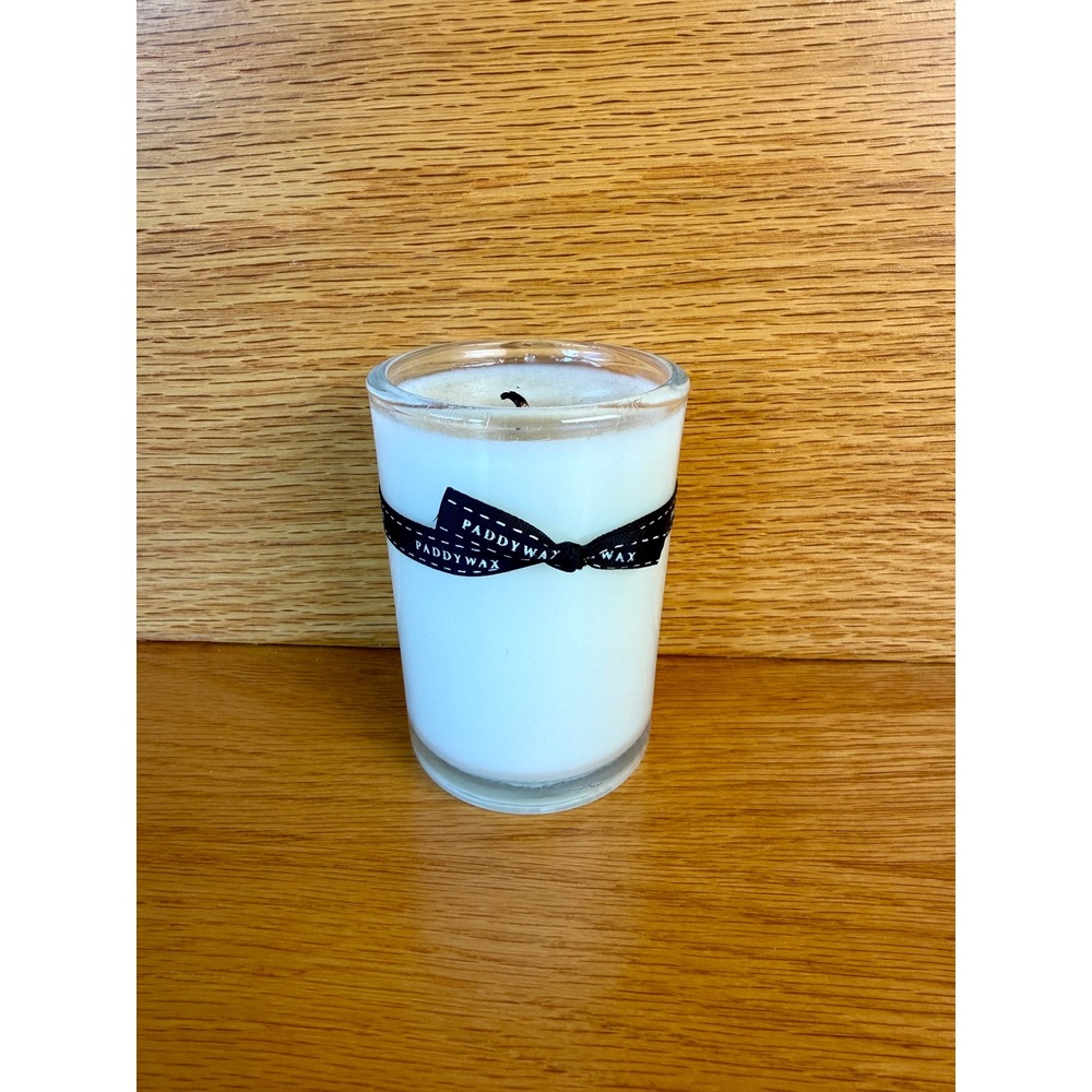 PADDYWAX Peppermint Scented Artisan Glass Jar Candle White Small 3.5in
